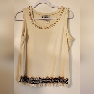 Faith Celia Forrester Shells Beads Fringe Unique & Like New!